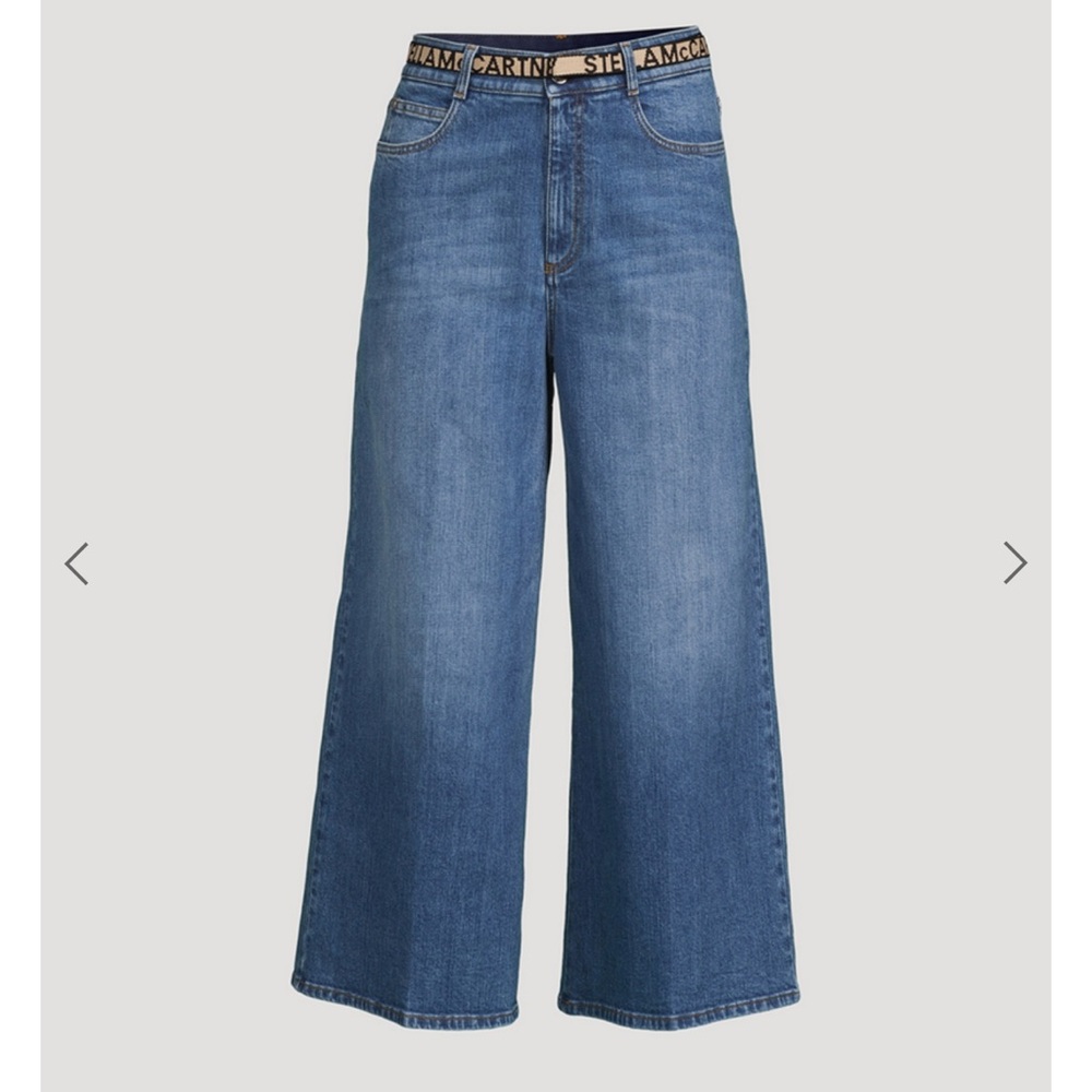 Stella McCartney Wide-Leg Jeans With Logo Belt